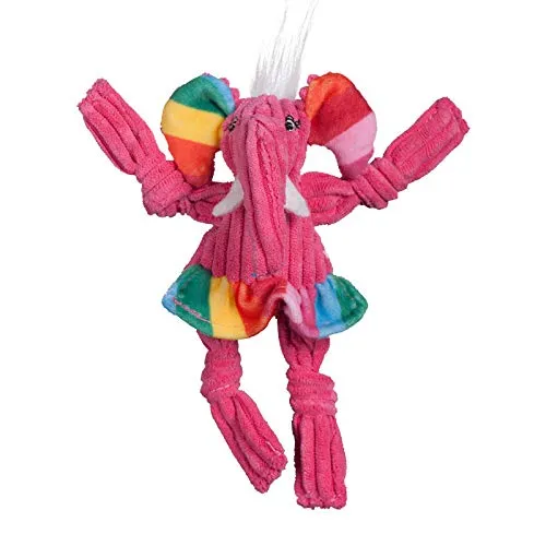 HuggleHounds - Juguete de peluche chirriante para perros con nudos para masticadores agresivos