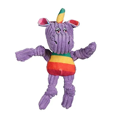 HuggleHounds - Juguete de peluche chirriante para perros con nudos para masticadores agresivos