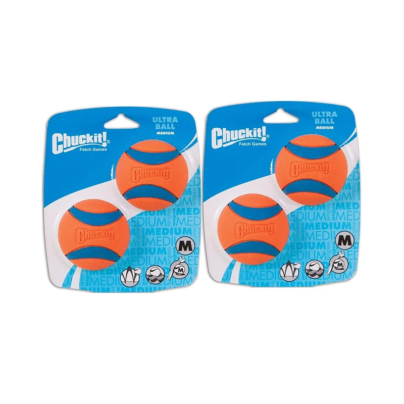 Paquete de 4 Pelota mediana ultra Chuckit. (4 pelotas)