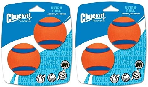 Paquete de 4 Pelota mediana ultra Chuckit. (4 pelotas)