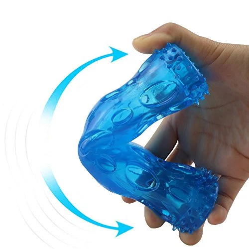 CEESC Juguete para masticar perros, limpieza de dientes de hueso y juego de rompecabezas para cachorro, 3 tamaños y 3 opciones de colores