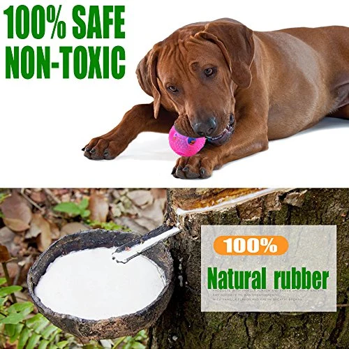 CHLEBEM Juguetes interactivos para perro, juguete para masticar para perros pequeños y medianos, dispensador de alimentos IQ Treat, puzle para cachorros y mascotas, bola de goma resistente y duradera, mejor limpieza de bolas de dientes para perros (azul)