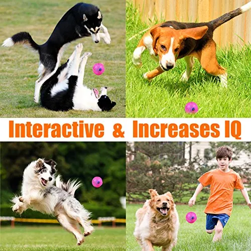 CHLEBEM Juguetes interactivos para perro, juguete para masticar para perros pequeños y medianos, dispensador de alimentos IQ Treat, puzle para cachorros y mascotas, bola de goma resistente y duradera, mejor limpieza de bolas de dientes para perros (azul)