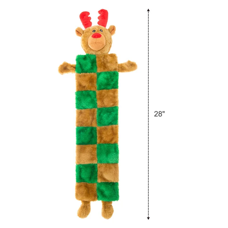 Juguete para masticar expawlorer de alce de Navidad, juguetes de felpa duraderos para dentición y caza