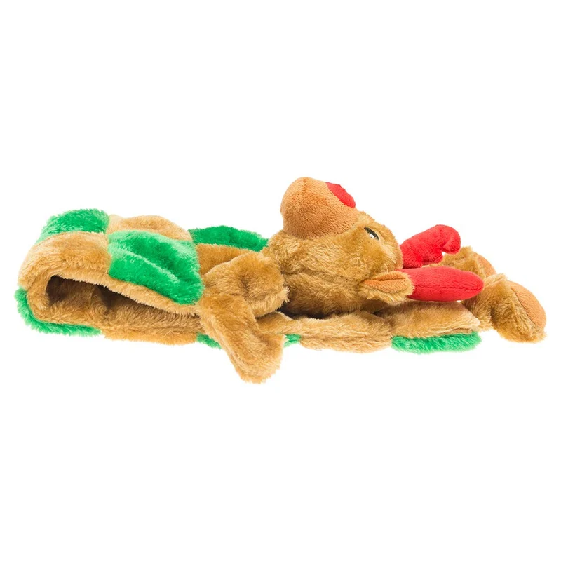 Juguete para masticar expawlorer de alce de Navidad, juguetes de felpa duraderos para dentición y caza
