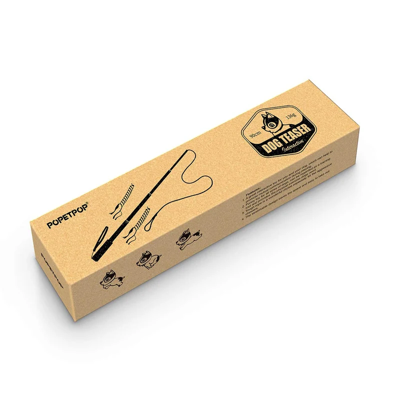 POPETPOP - Juguete para perro, extensible, para entrenamiento, con 2 cuerdas, para masticar juguetes (talla L)