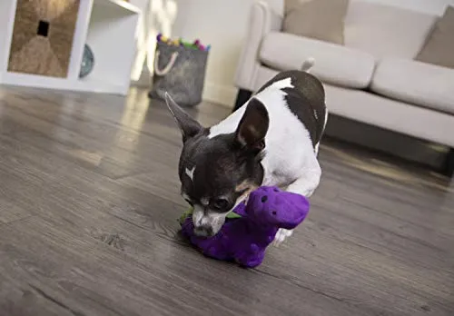 goDog Just for Me Bruto with Chew Guard Technology Plush Dog Toy, Purple