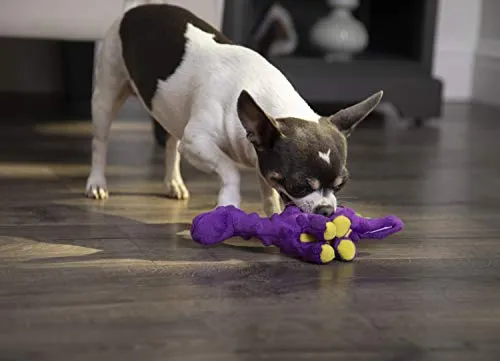 goDog Just for Me Bruto with Chew Guard Technology Plush Dog Toy, Purple