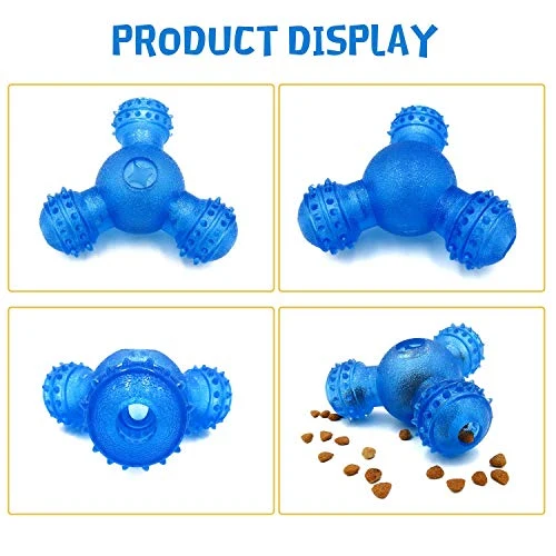 Wisedom Dog Treat Ball IQ Interactive Food Dispensing Puzzle Toys for Dogs Chasing Chewing Playing