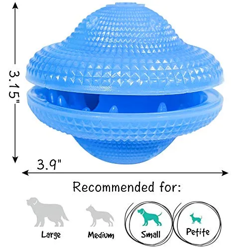 Wisedom Dog Treat Ball IQ Interactive Food Dispensing Puzzle Toys for Dogs Chasing Chewing Playing