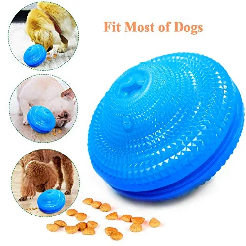 Wisedom Dog Treat Ball IQ Interactive Food Dispensing Puzzle Toys for Dogs Chasing Chewing Playing