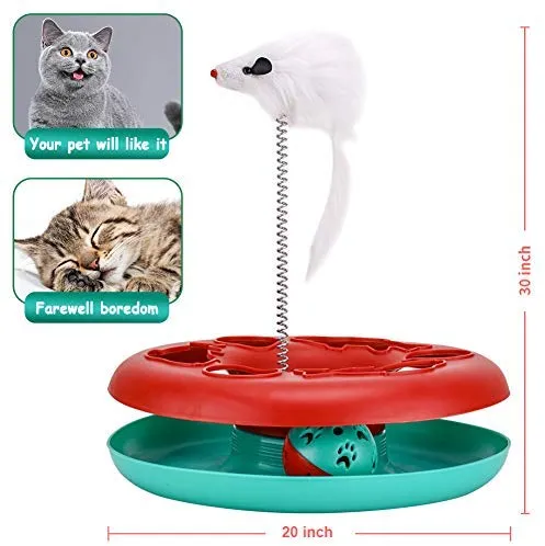 Juguetes interactivos para gatos, pelotas para atrapar a tu mascota, juguete divertido con el ratón, ejercicio de Navidad
