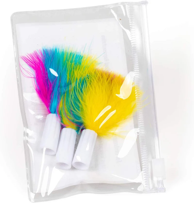 PetFusion Ambush Interactive Cat Toy Plumas de repuesto para gatos, paquete de 3