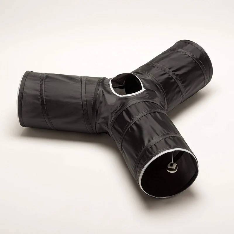 Prosper Pet Cat Tunnel - Collapsible 3 Way Play Toy - Tube Fun for Rabbits, Kittens, and Dogs