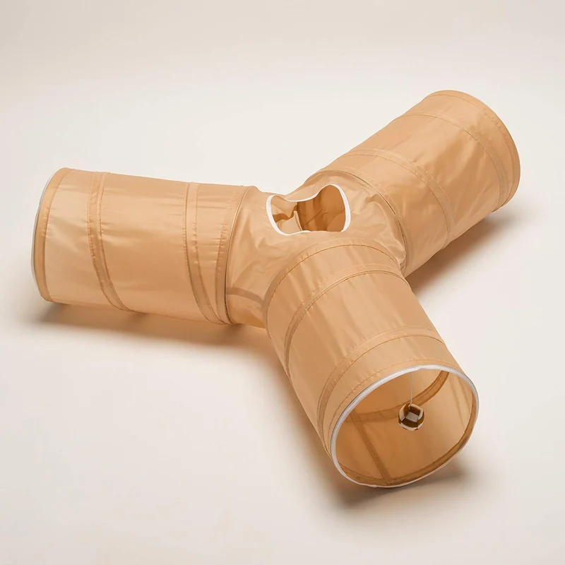 Prosper Pet Cat Tunnel - Collapsible 3 Way Play Toy - Tube Fun for Rabbits, Kittens, and Dogs