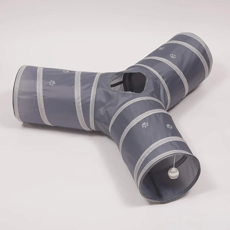 Prosper Pet Cat Tunnel - Collapsible 3 Way Play Toy - Tube Fun for Rabbits, Kittens, and Dogs