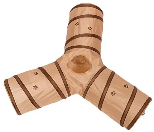 Prosper Pet Cat Tunnel - Collapsible 3 Way Play Toy - Tube Fun for Rabbits, Kittens, and Dogs