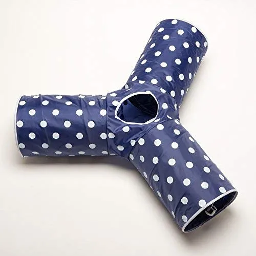 Prosper Pet Cat Tunnel - Collapsible 3 Way Play Toy - Tube Fun for Rabbits, Kittens, and Dogs