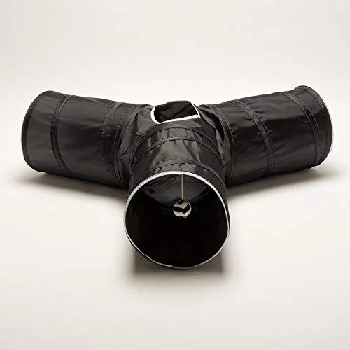 Prosper Pet Cat Tunnel - Collapsible 3 Way Play Toy - Tube Fun for Rabbits, Kittens, and Dogs