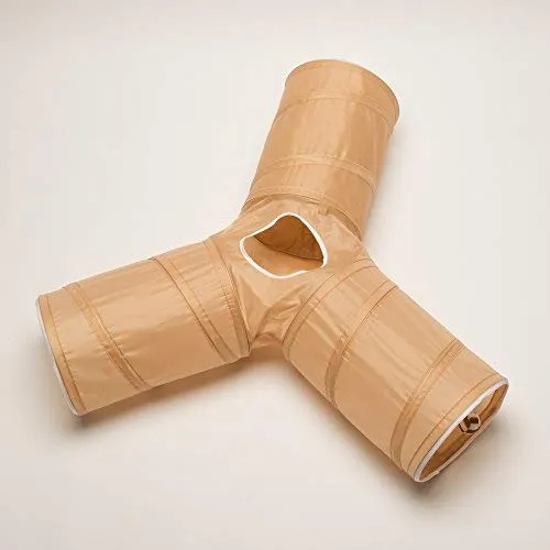 Prosper Pet Cat Tunnel - Collapsible 3 Way Play Toy - Tube Fun for Rabbits, Kittens, and Dogs