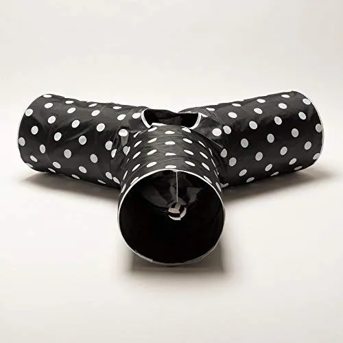 Prosper Pet Cat Tunnel - Collapsible 3 Way Play Toy - Tube Fun for Rabbits, Kittens, and Dogs