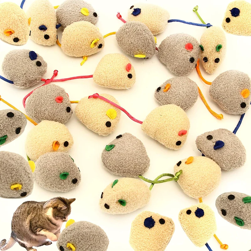 Youngever 20 piezas de juguetes para gatos, ratones, ratones, ratones, gatos, juguetes de gato, juego interactivo para gato, cachorro, gatito, gatito