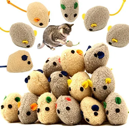 Youngever 20 piezas de juguetes para gatos, ratones, ratones, ratones, gatos, juguetes de gato, juego interactivo para gato, cachorro, gatito, gatito