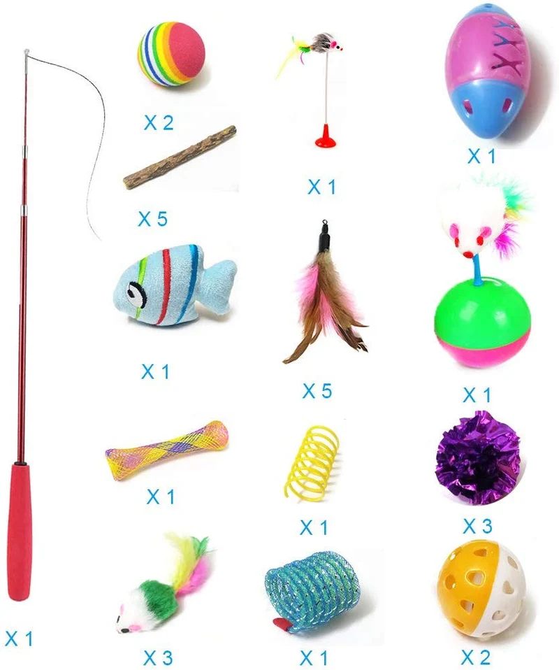 SenYoung - Juguetes interactivos para gatos, 27 piezas