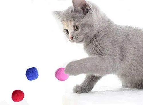 Pelotas de juguete para gatos, de PET SHOW, de 1.5 in, varios colores