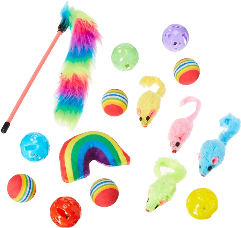 Juego de juguetes para gatos de Pet Craft Supply – Accesorios para gatos multicolor