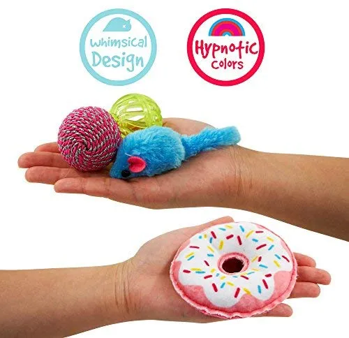 Juego de juguetes para gatos de Pet Craft Supply – Accesorios para gatos multicolor