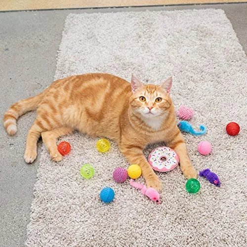 Juego de juguetes para gatos de Pet Craft Supply – Accesorios para gatos multicolor