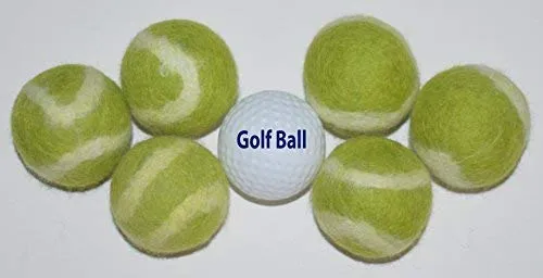 Comfy Pet Supplies - Juego de 6 bolas de fieltro de lana 100% para gatos y gatitos, hechas a mano, coloridas bolas de lana ecológicas para gatos