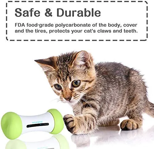 Wickedbone Smart Bone, juguetes automáticos e interactivos para perros, cachorros y gatos, control de aplicaciones, seguro y duradero, mantiene a tus mascotas entretenidas todo el día