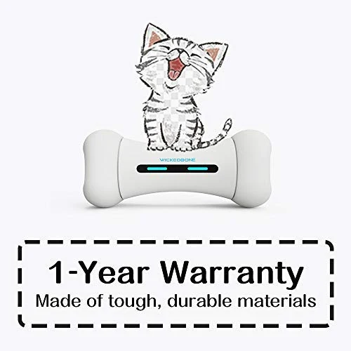 Wickedbone Smart Bone, juguetes automáticos e interactivos para perros, cachorros y gatos, control de aplicaciones, seguro y duradero, mantiene a tus mascotas entretenidas todo el día
