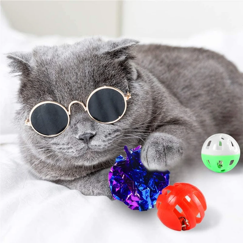 M JJYPET Juguetes para gatos, surtidos, bolas arrugadas para gato, gatito, gatito