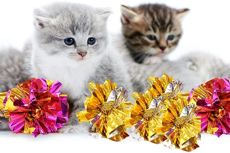 M JJYPET Juguetes para gatos, surtidos, bolas arrugadas para gato, gatito, gatito