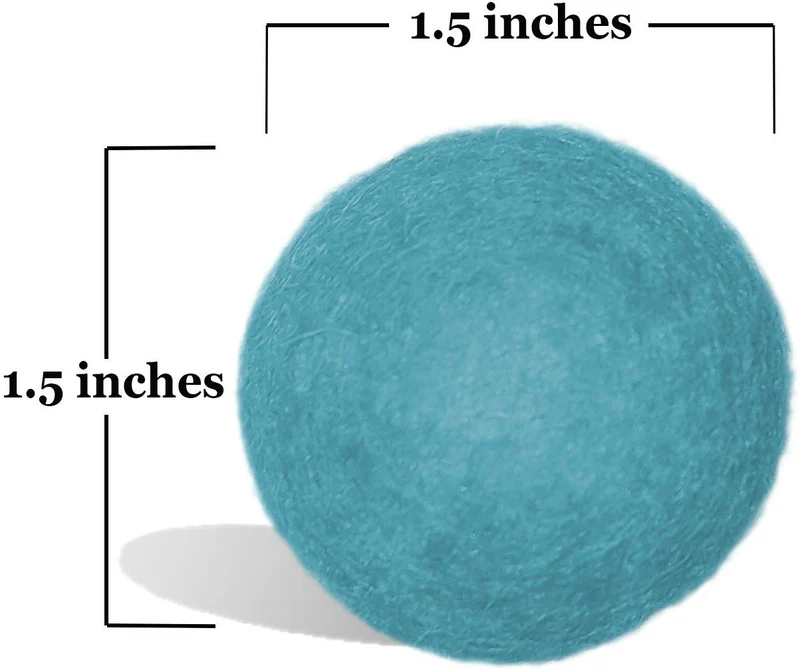 Juguetes de pelota de lana - Seguro para gatos y perros pequeños - Mini pelotas de tenis para perros y gatos de lana afieltrada de 1.5 pulgadas - paquete de 6