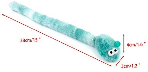 Chiwava 4 paquetes de 15 pulgadas de largo suave peluche gato juguetes ratones rustle sonido pequeño ratón actividad interactivo juguete