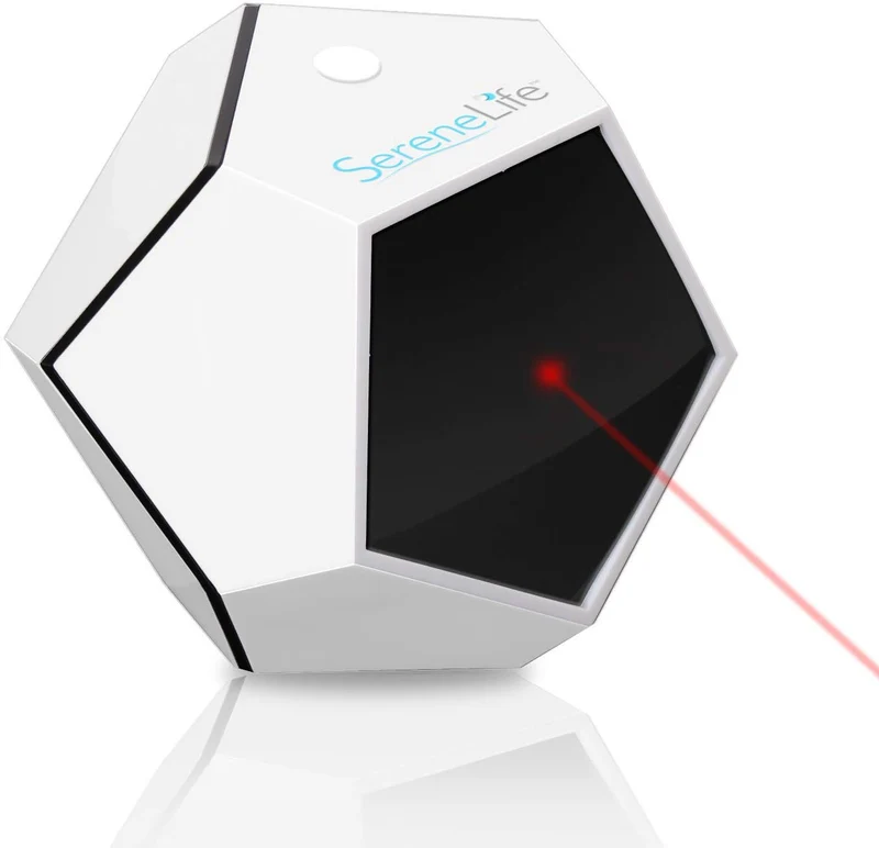 SereneLife SLCTLA40 - Puntero láser para gatos, automático, giratorio y electrónico, con luz LED