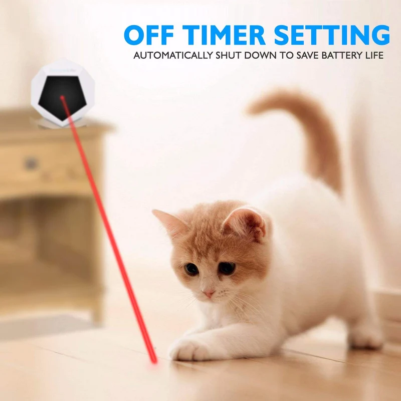 SereneLife SLCTLA40 - Puntero láser para gatos, automático, giratorio y electrónico, con luz LED