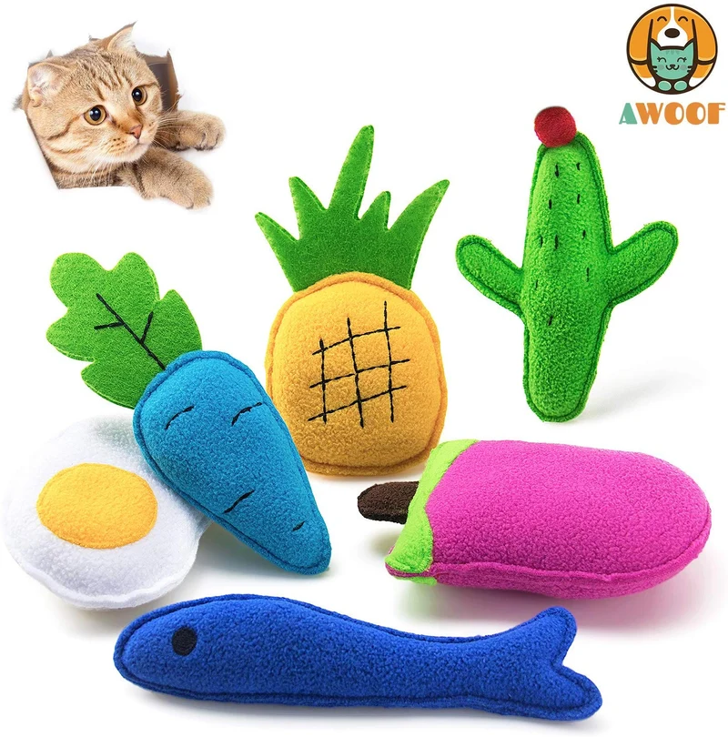 AWOOF Catnip Juguetes para gatos, Naturales Catnip Kitten Juguetes Gato Juguetes Set