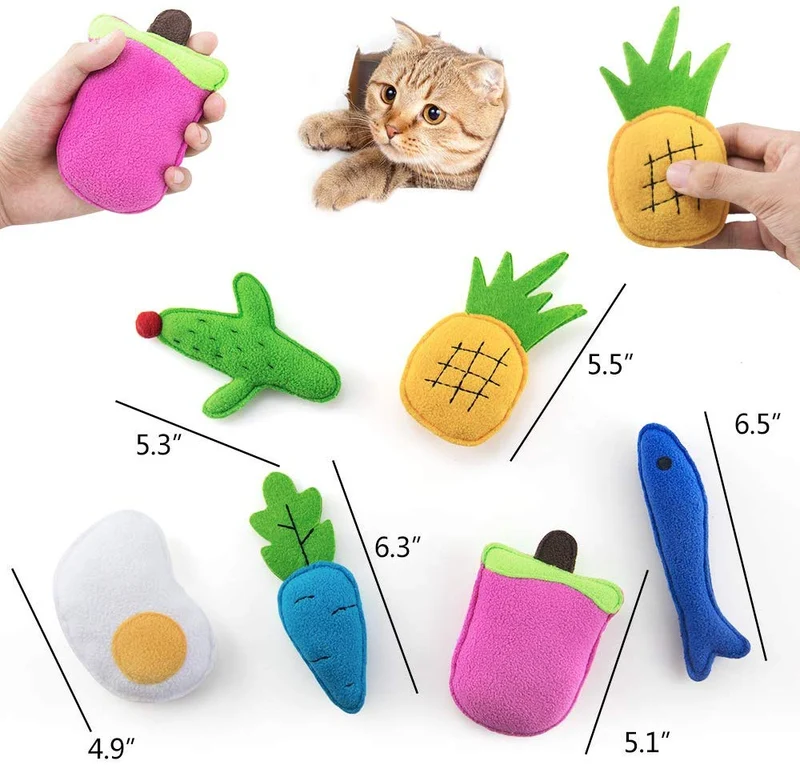 AWOOF Catnip Juguetes para gatos, Naturales Catnip Kitten Juguetes Gato Juguetes Set