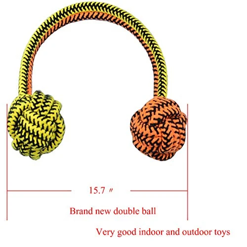Well Love juguetes para perro. Juguetes para masticar. Cuerda de 100 % algodón natural. Juguetes chirrido, huesos para perro. Cuerdas para perro. Juguete de peluche para perros. Sogas para perro. Pelota de Tug Of War. Juguetes para perro 6 paquetes juego