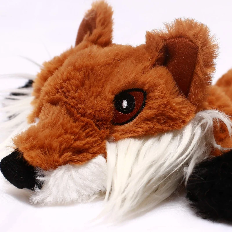 CNMGBB - Juguete para perro con chirridos, peluche de peluche resistente y sin pelusas, juguete para perros de tamaño mediano y grande, paquete de 5 (peluche para zorros y pingüinos), 24.0 in