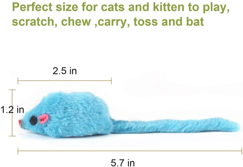 MeoHui 30 piezas de juguetes para gatos, 5.5 in de piel sintética, ratón, ratón, sonajero, sonajero, juguete para gato, gato, gato, ejercicio, interactivo, juego interactivo, 6 colores surtidos