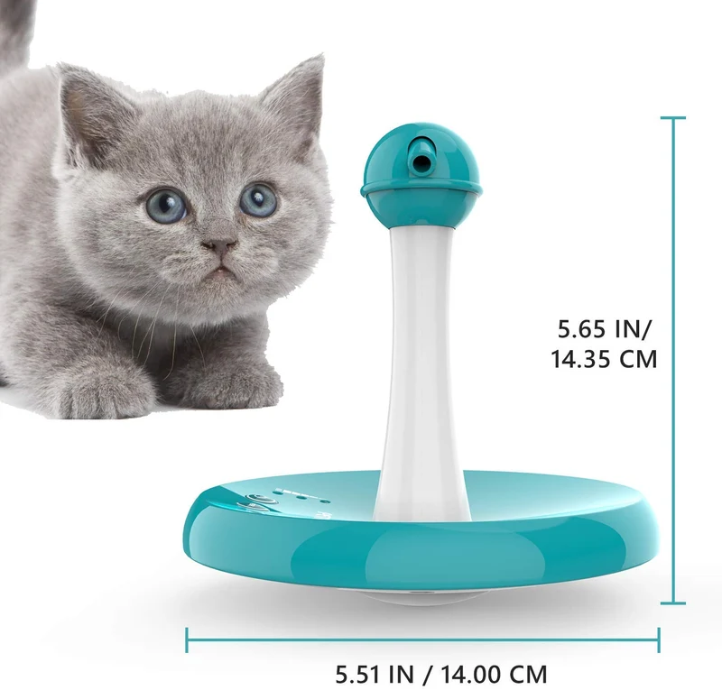 Newest Cat Laser Toy,Upgraded Interactive Tumbler Laser Toys for Pet,Automatic Electronic Cats Pets Kitten Chaser Toy with Laser Indoor,4 Speed Modes,3 Timer Settings,Irregular Circle,FDA Approved