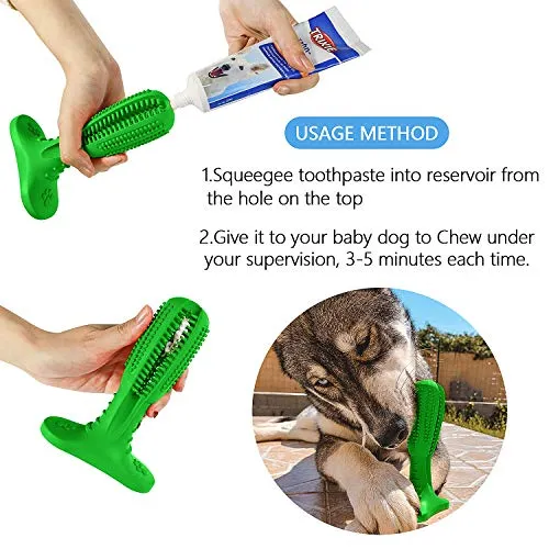 Cepillo de dientes de goma natural para perros de HETOO