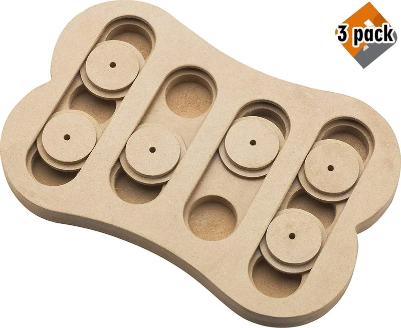 Rompecabezas de juguete de hueso interactivo para mascotas