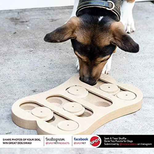 Rompecabezas de juguete de hueso interactivo para mascotas